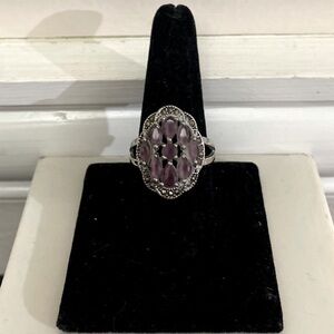 Lavender CZ Square Cut Ring